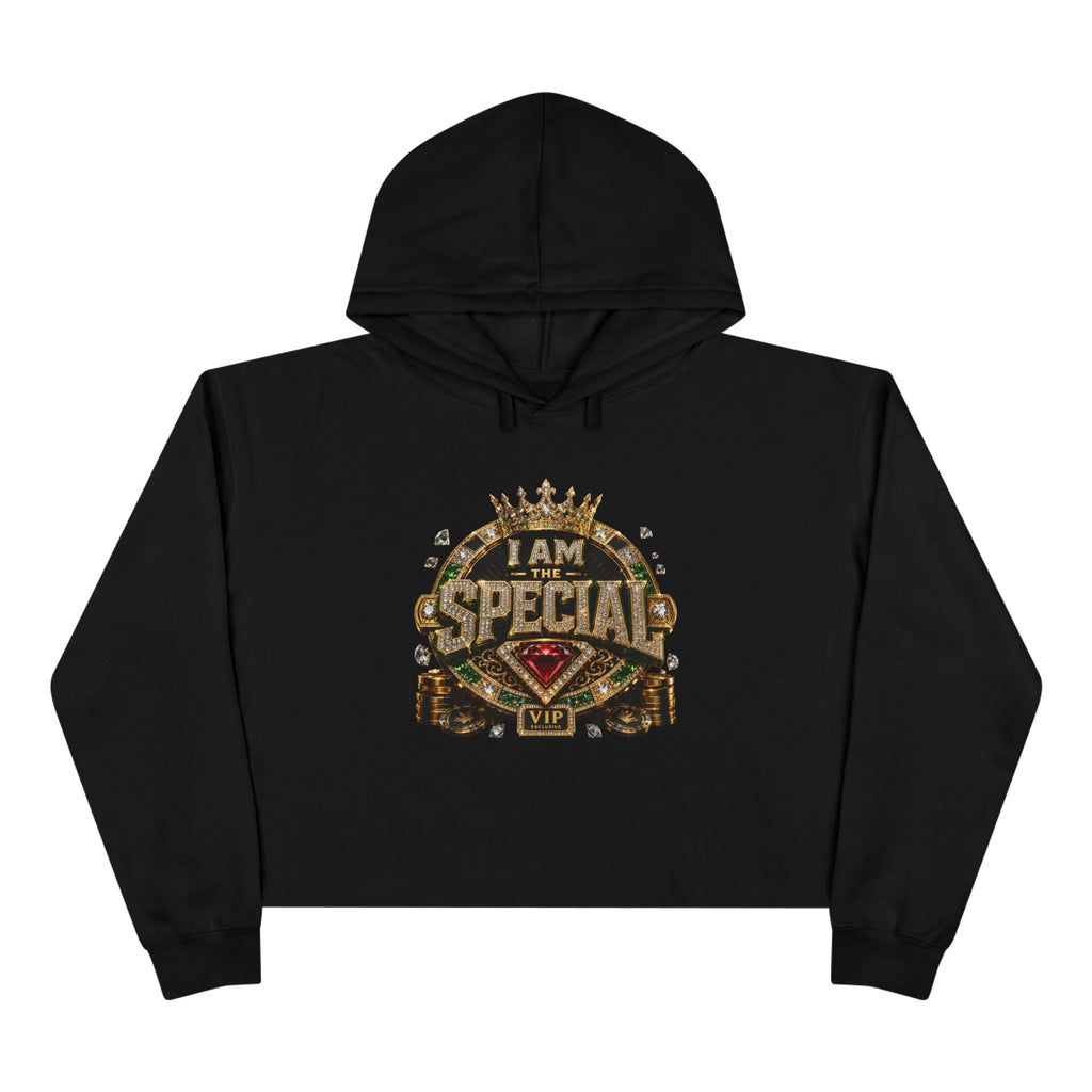 "I Am The Special" Cropped Hoodie by Harley Knox