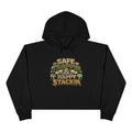 "Safe Trappin' & Happy Stackin'" Cropped Hoodie by Harley Knox