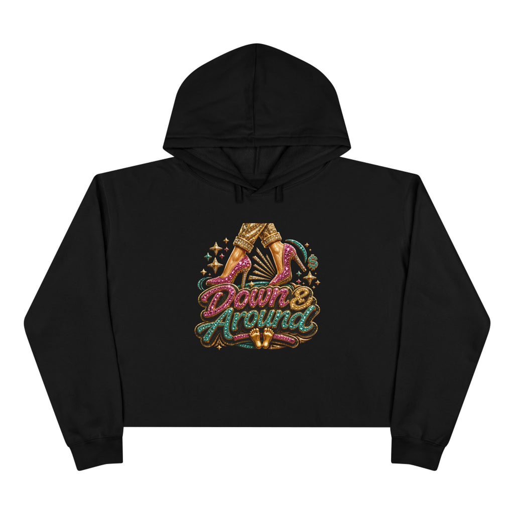 "Down & Around" Cropped Hoodie by Harley Knox