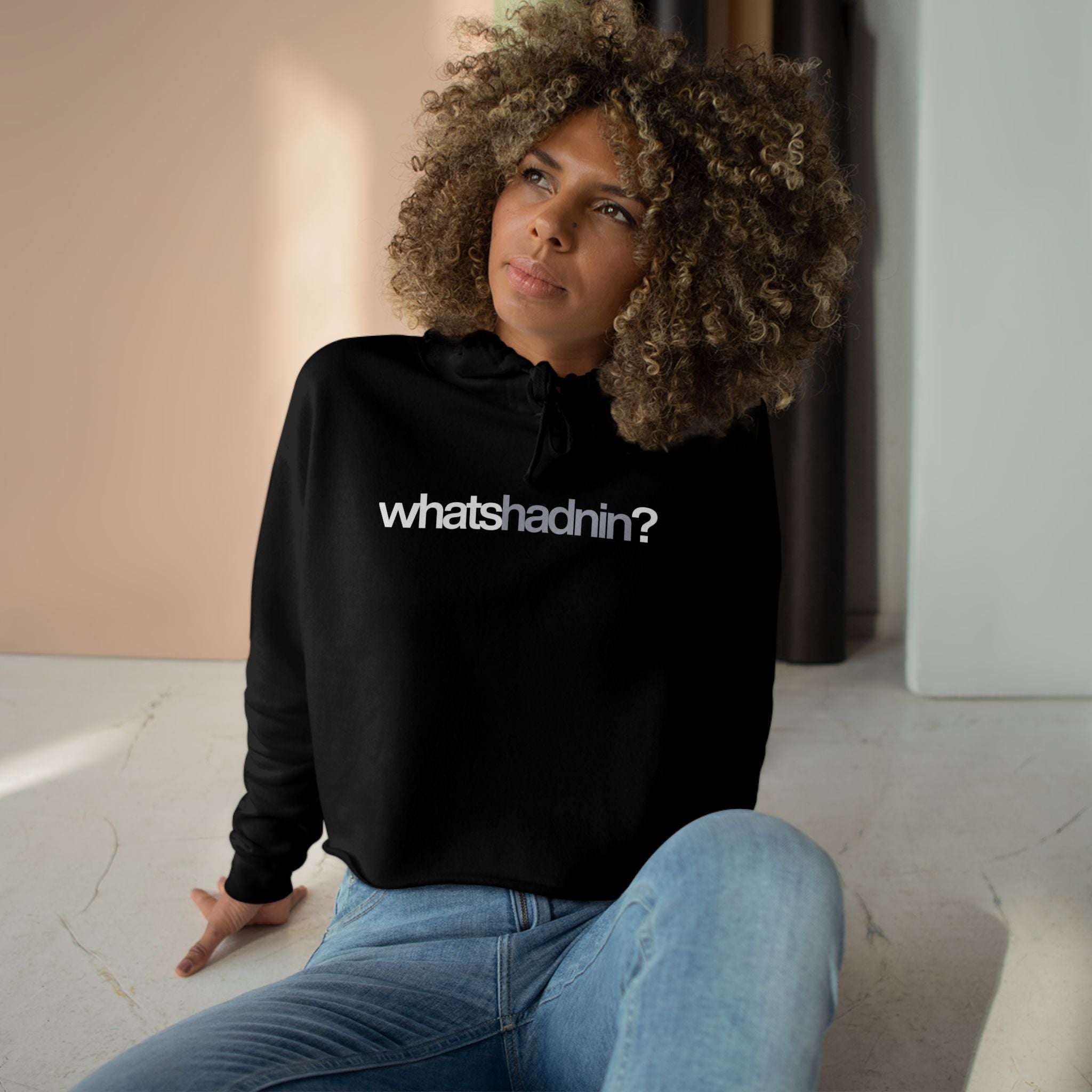 whats hadnin? Official Cropped Hoodie by Harley Knox
