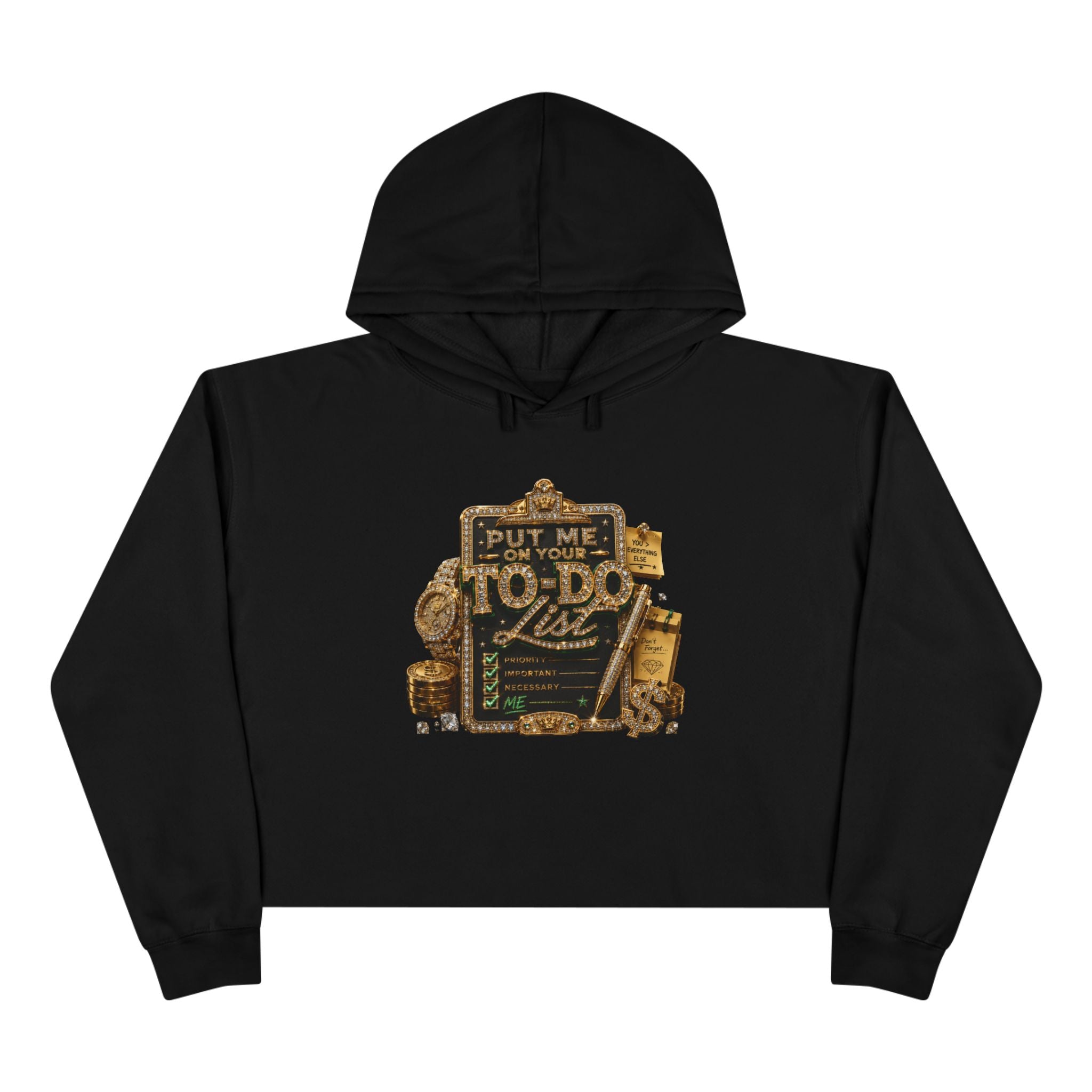 "Put Me On Your To-Do List" Cropped Hoodie by Harley Knox