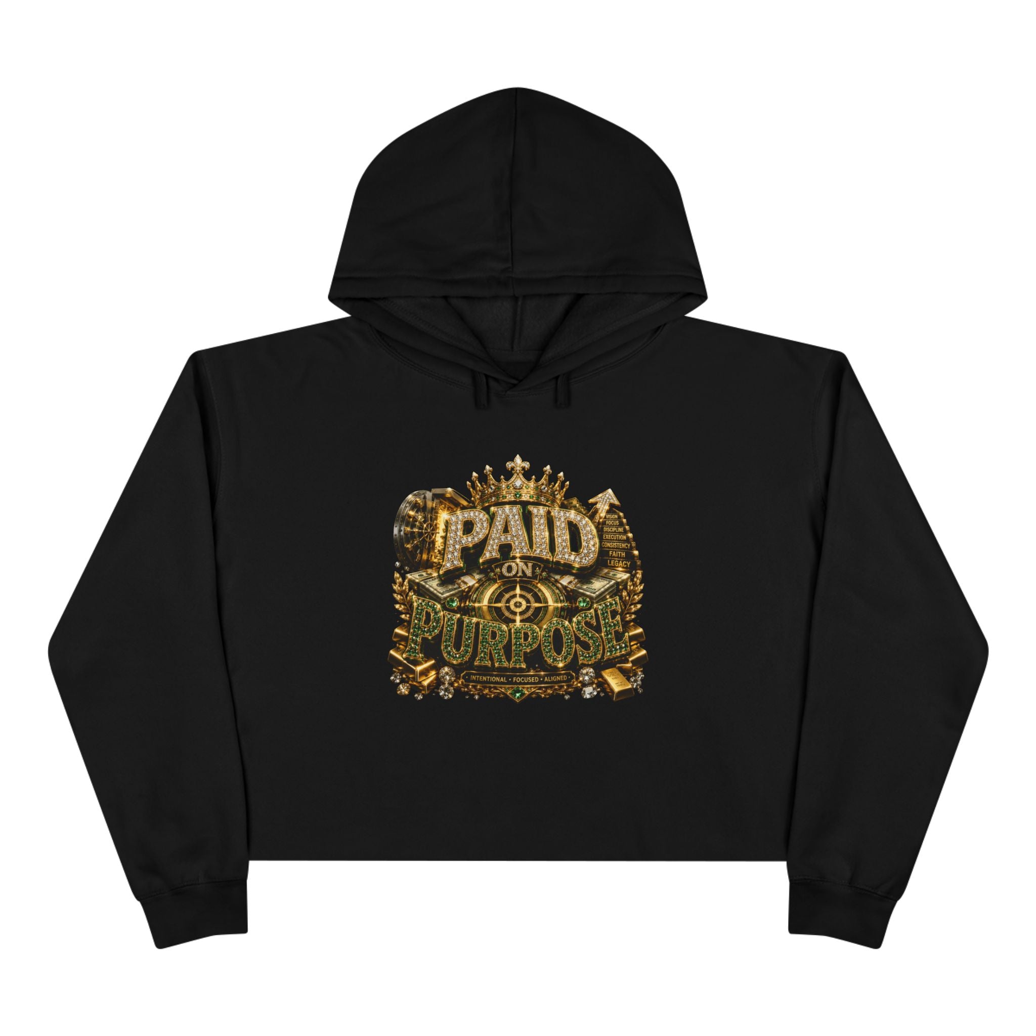 "Paid On Purpose" Cropped Hoodie by Harley Knox