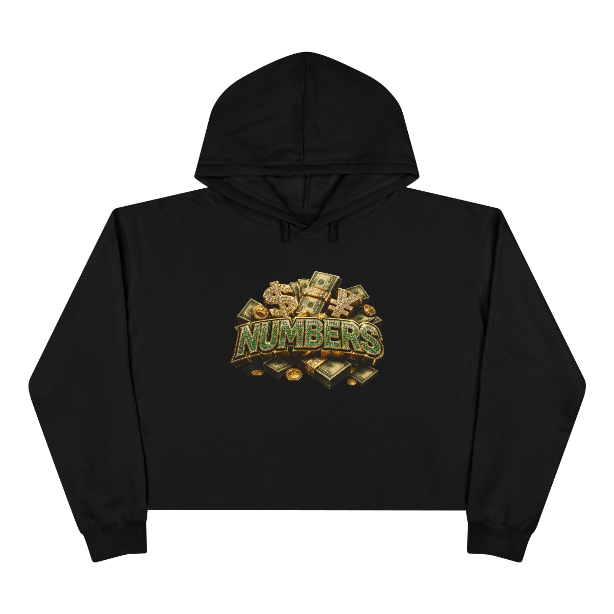 "Numbers" Cropped Hoodie by Harley Knox