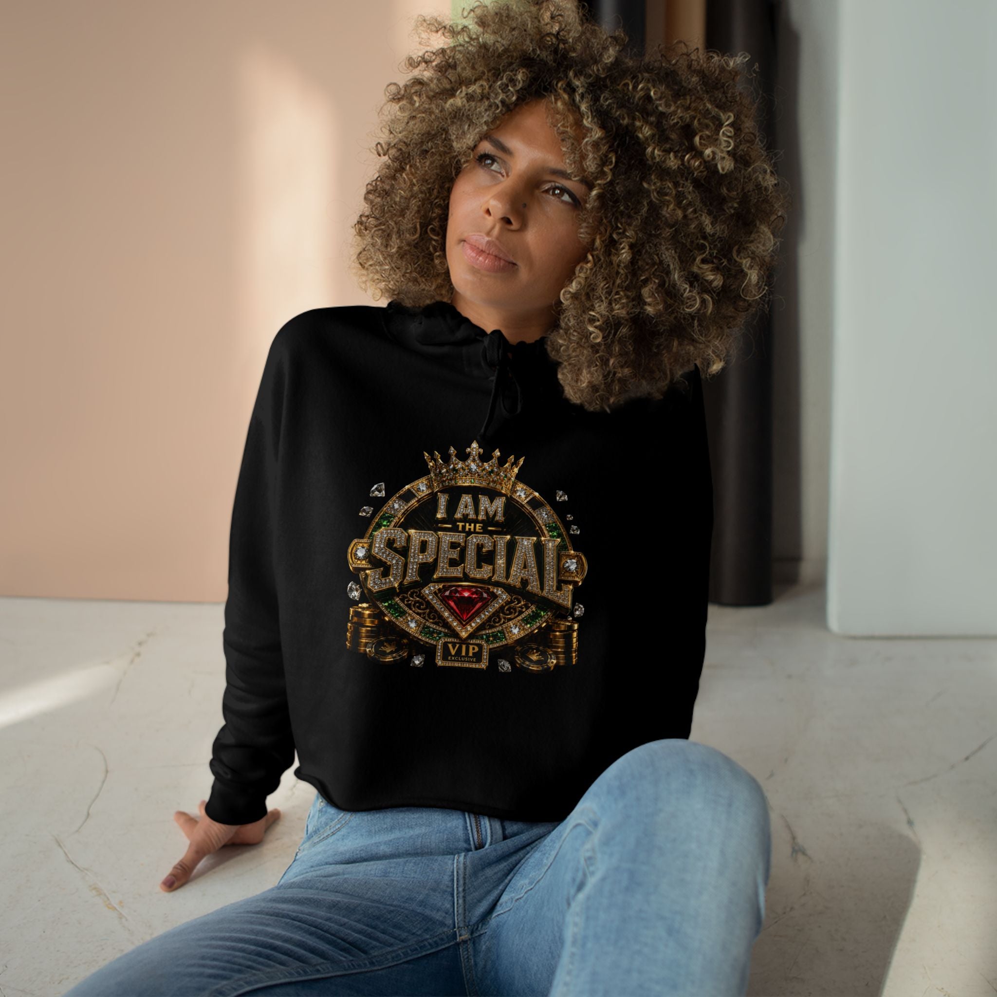 "I Am The Special" Cropped Hoodie by Harley Knox